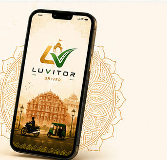 The Luvitor Driver app on a phone